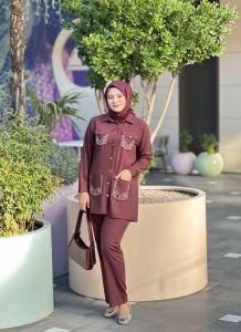 Taşlı Ceket Takım Bordo