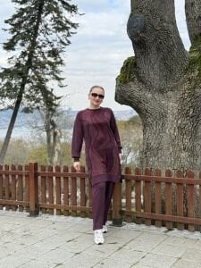 A.akay Cupra desenli takım mürdüm(1010)