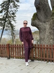 A.akay Cupra desenli takım mürdüm(1010)