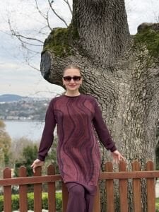 A.akay Cupra desenli takım mürdüm(1010)