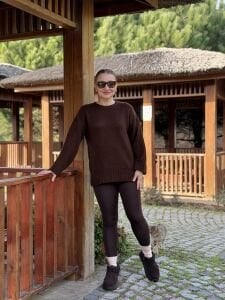 Massi Yumoş kazak kahve