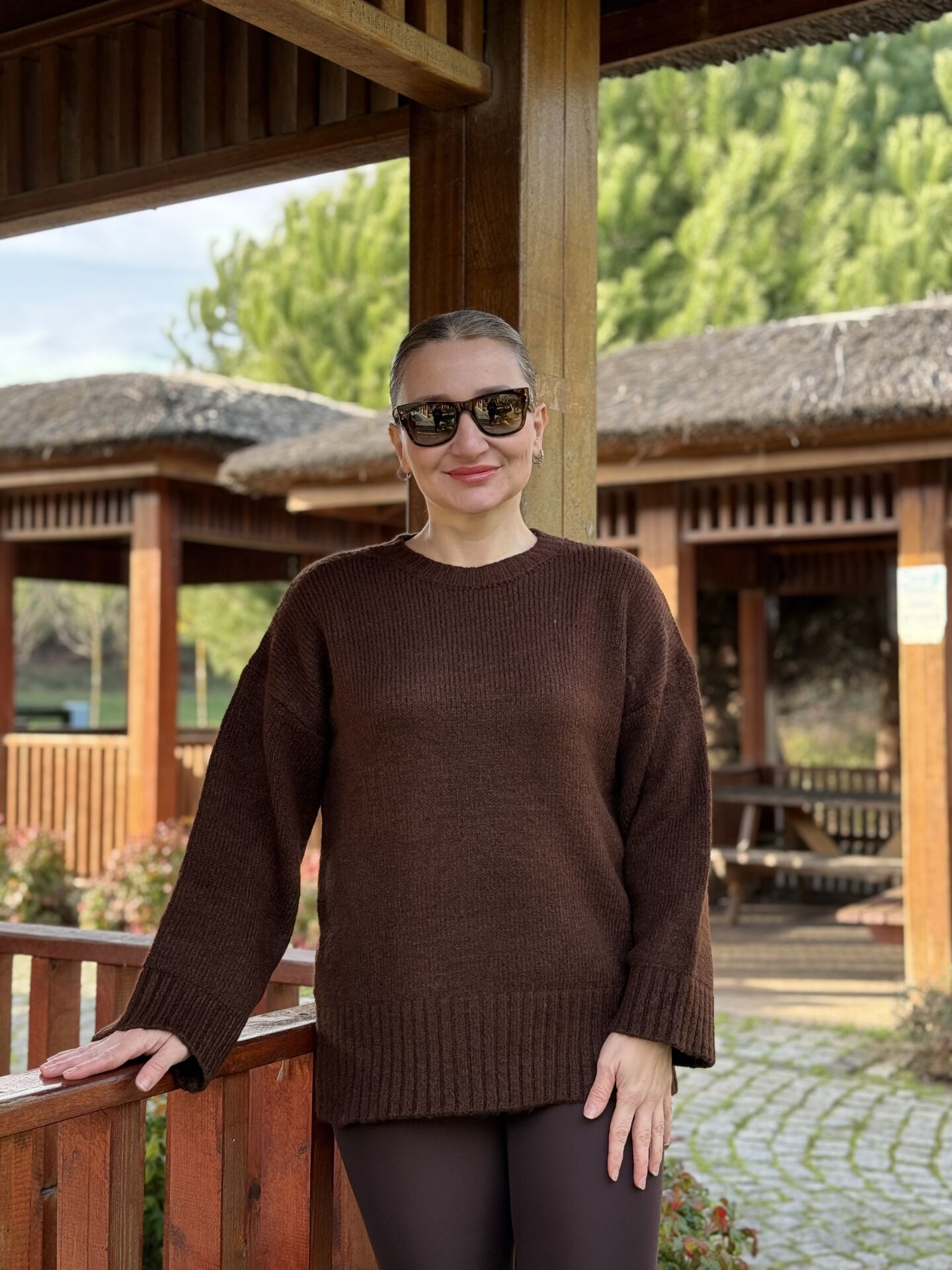 Massi Yumoş kazak kahve