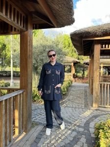 Taşlı Ceket Takım Lacivert