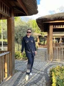 Taşlı Ceket Takım Lacivert