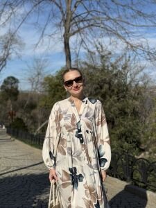 Nilüfer viskon elbise