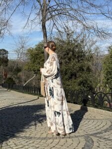 Nilüfer viskon elbise