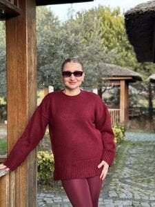 Massi Yumoş kazak bordo