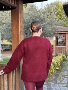 Massi Yumoş kazak bordo