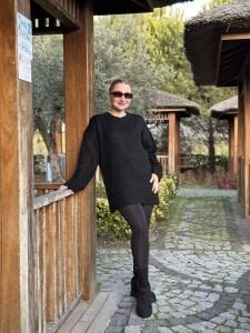 Massi Yumoş kazak siyah