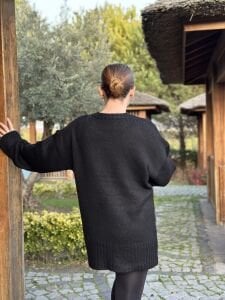 Massi Yumoş kazak siyah