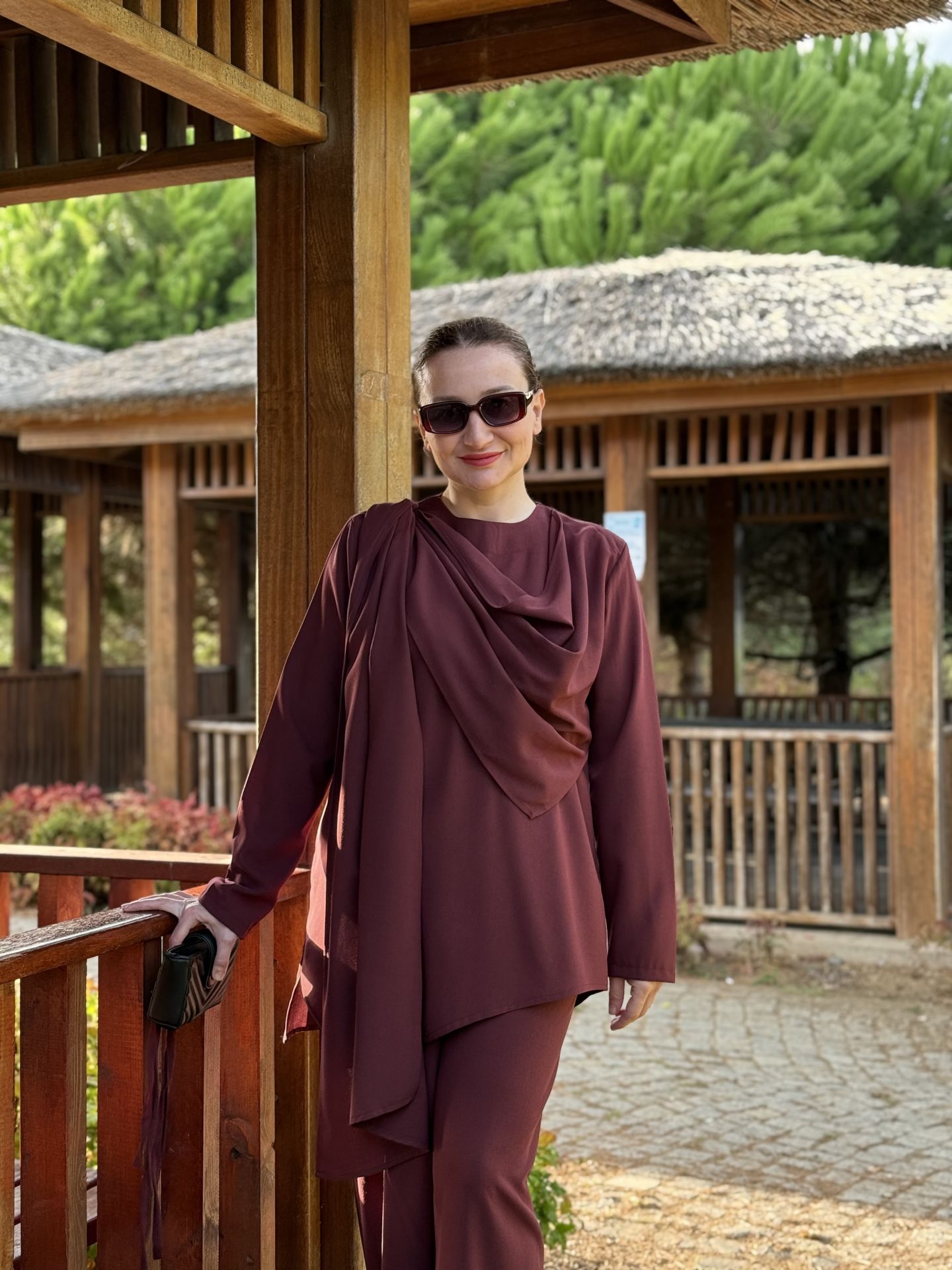 Şal Takım Bordo