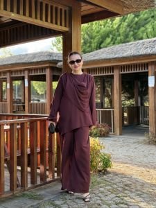 Şal Takım Bordo