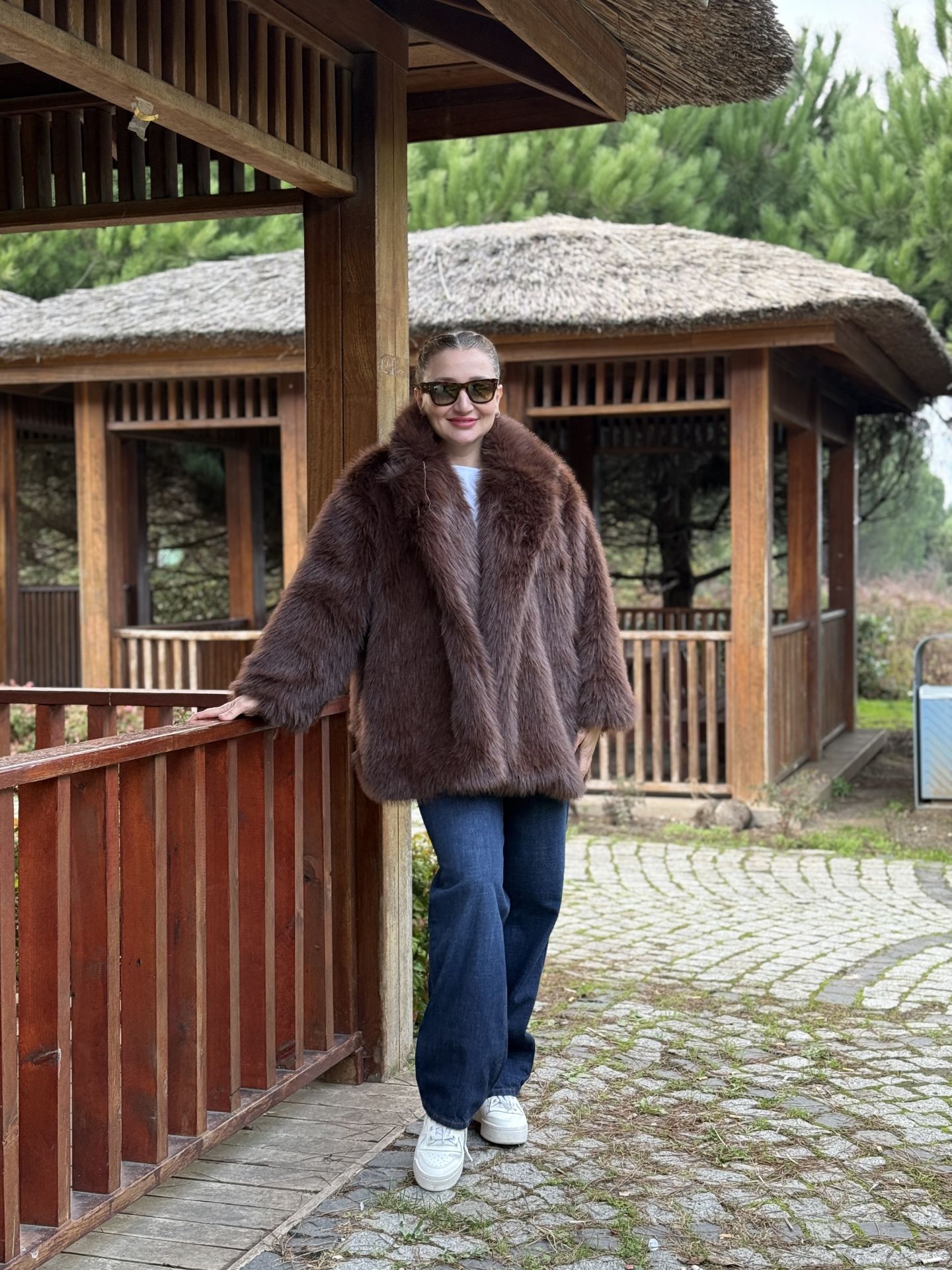 Premium Astarlı KÜRK uzun Kahve