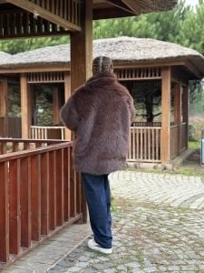 Premium Astarlı KÜRK uzun Kahve