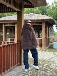 Premium Astarlı KÜRK uzun Kahve