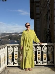 Yağ Yeşili Defne Varaklı Viskon katleya