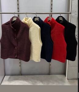 Yakalı Yumoş polar yelek acıkahve
