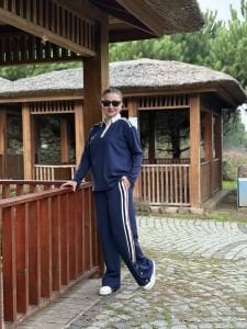 Flora pamuk takım lacivert