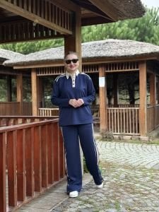 Flora pamuk takım lacivert