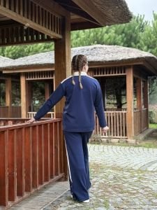 Flora pamuk takım lacivert