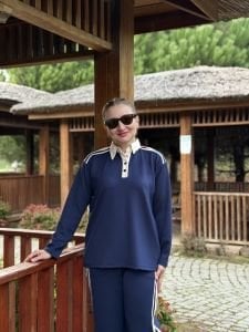 Flora pamuk takım lacivert