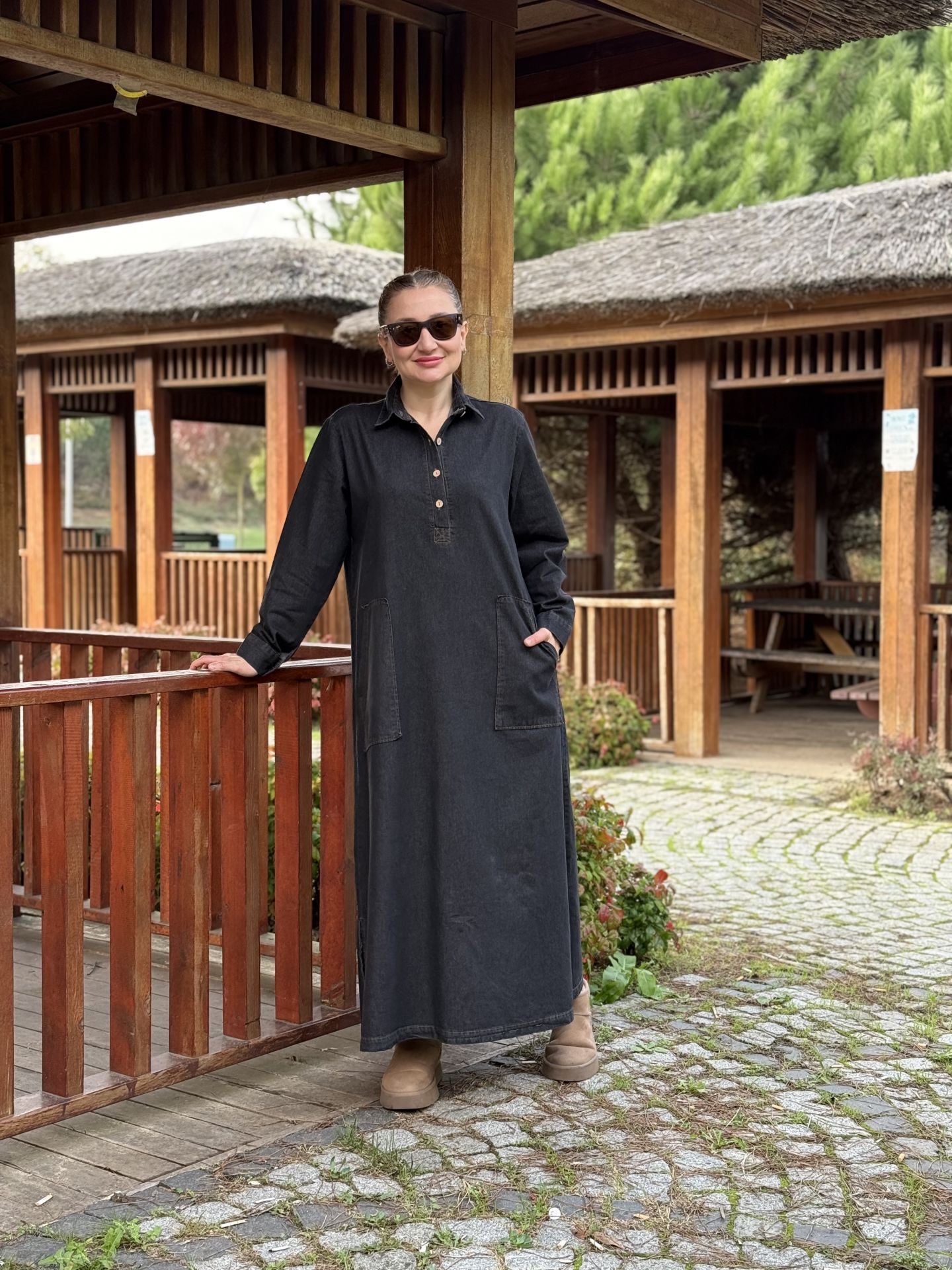 Melin cepli Kot elbise antrasit