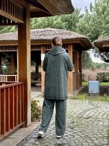 Afili Kot Denim-örgü Tasarım Takım Haki