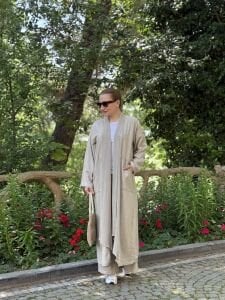 A.akay Kimono Keten Takım Taş