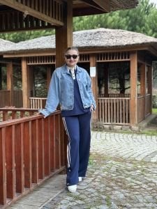 Orjinal BDG Bambi taşlanmış Mavi kot ceket