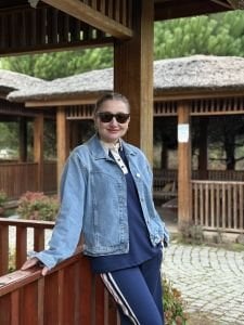 Orjinal BDG Bambi taşlanmış Mavi kot ceket