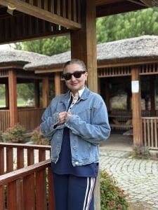 Orjinal BDG Bambi taşlanmış Mavi kot ceket