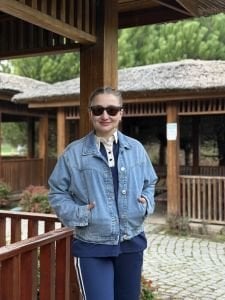 Orjinal BDG Bambi taşlanmış Mavi kot ceket