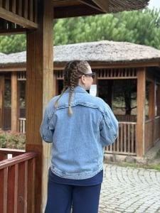 Orjinal BDG Bambi taşlanmış Mavi kot ceket