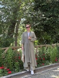 A.akay Kimono Keten Takım haki