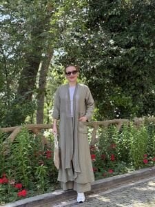A.akay Kimono Keten Takım haki