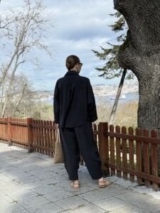 777 Tensel pamuk Takım siyah