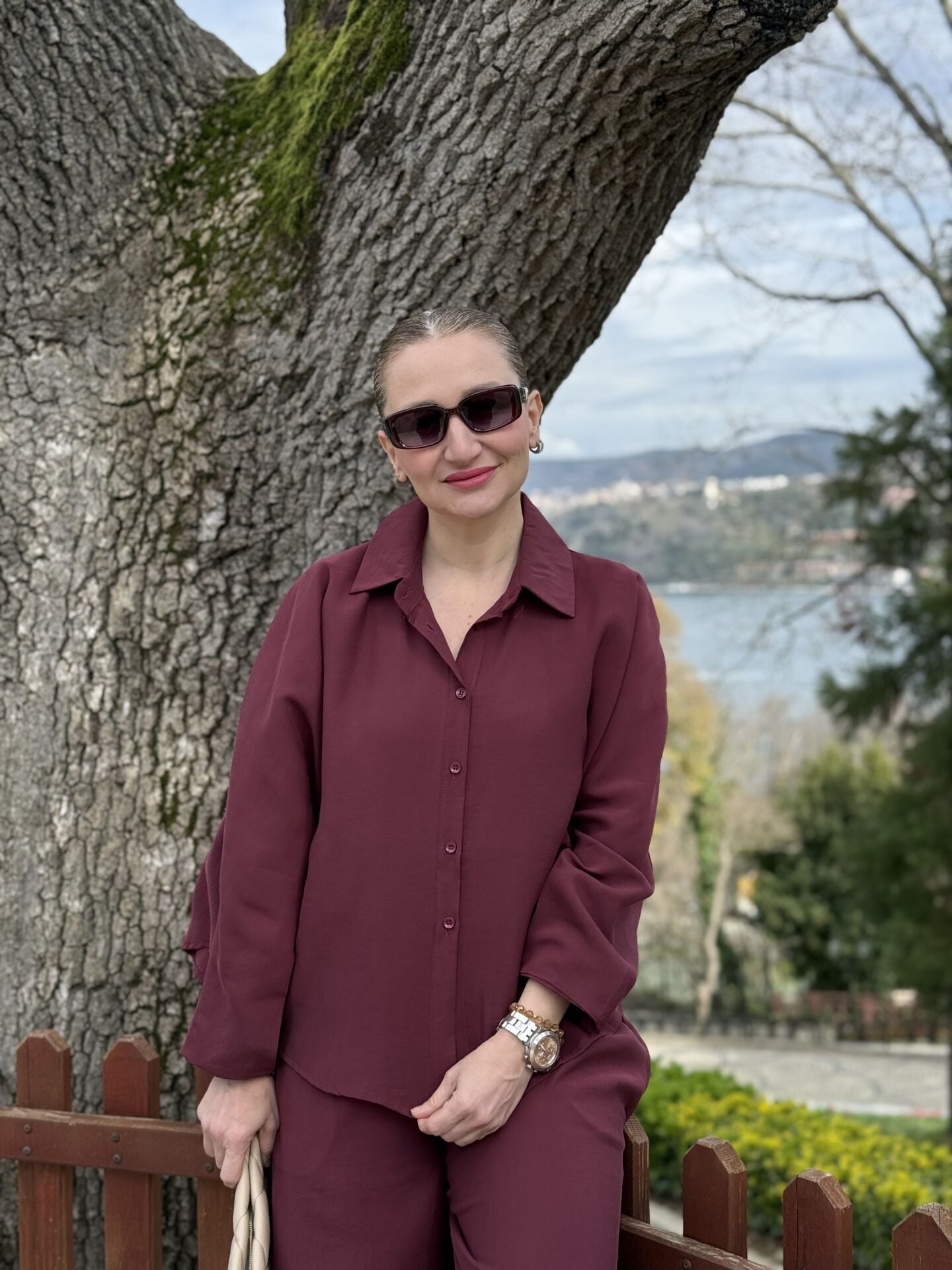 777 Tensel pamuk Takım Bordo