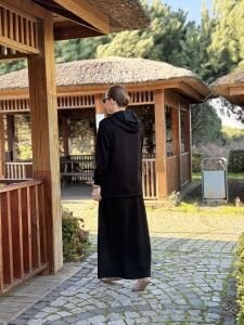 A.Akay Kapüşonlu Etekli Takım Siyah