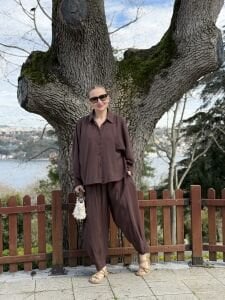 777 Tensel pamuk Takım kahve