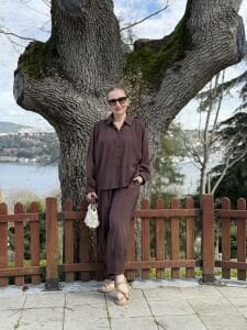 777 Tensel pamuk Takım kahve