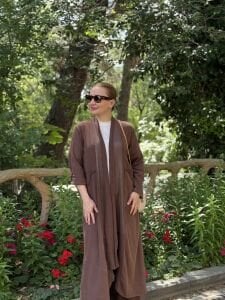 A.akay Kimono Keten Takım Kahve