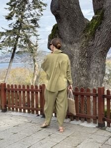 777 Tensel pamuk Takım Yağ yeşili