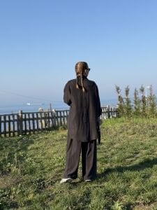 Premium İpek Kupra Takım Siyah