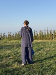 A.akay İpek Kupra takım İndigo