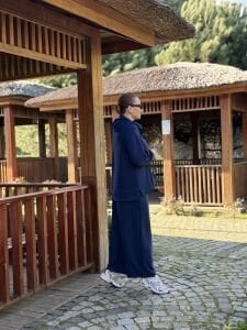 A.Akay Kapüşonlu Etekli Takım Lacivert