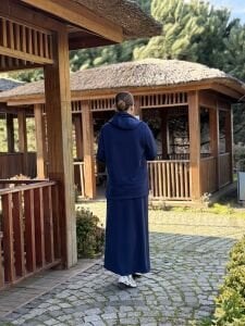 A.Akay Kapüşonlu Etekli Takım Lacivert