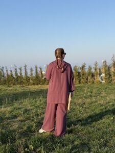 A.akay Fermuarlı Tensel Kupra takım Mürdüm