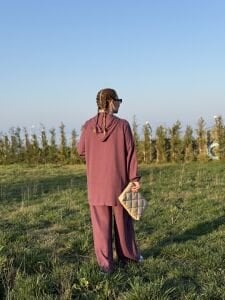 A.akay İpek Kupra takım Mürdüm