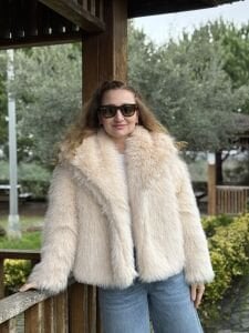 Premium Astarlı kısa KÜRK krem