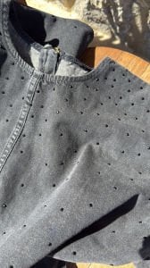 Orijinal marka Taşlı Kot Bluz antrasit